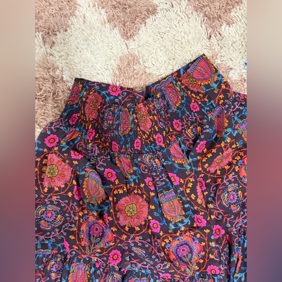 NATURAL LIFE Colorful Floral Maxi Skirt - 100% Rayon 💗 - Picture 5 of 6